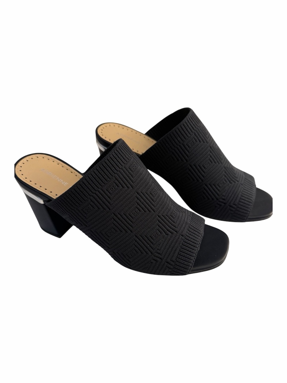 ADRIENNE VITTADINI SHOES, Women’s Size 6.5, Navy Arielle Stretch-Knit Mules, NEW